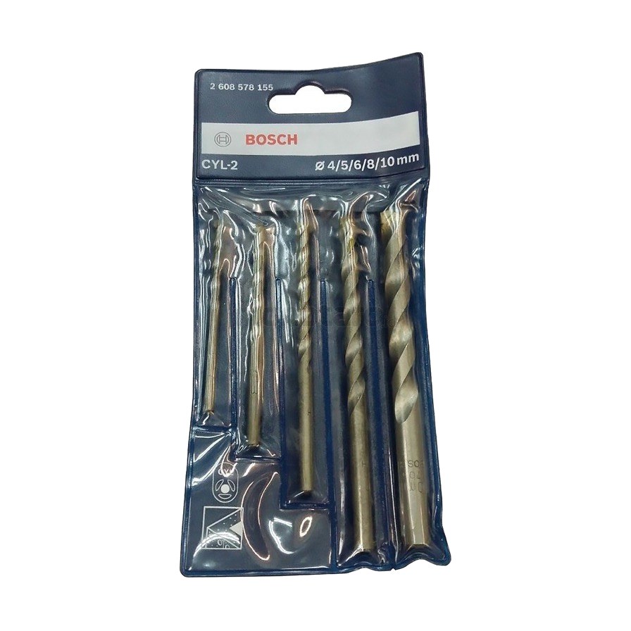Bosch CYL-2 masonry drill bit set 5 pieces 4-10mm