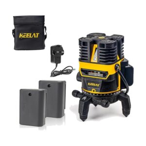 KEELAT 5 line green laser level with case, battery and charger