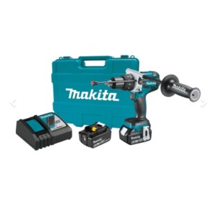 Makita LHPT3252 Rubber Side Handle 18V Cordless Hammer Driver-Drill with Two 4.0Ah Battery 1 Charger (205 x 79 x 249mm)