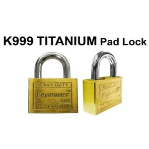 Keymaster LHCL0068GD Tri-Circle Steel Shackle 40mm K999 Titanium Padlock High-Security Locker Kunci 3PCS - Gold