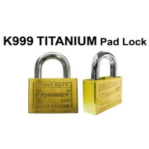 Keymaster LHCL0108GD Tri-Circle Steel Shackle 40mm K999 Titanium Padlock High-Security Locker Kunci 5PCS - Gold