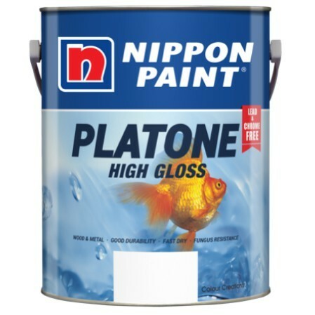 Nippon LHPA121BL High Durability And Fungus Resistance Platone High Gloss Paint (Black)
